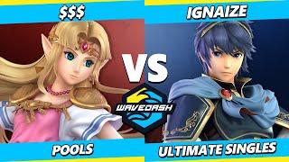 Wavedash 2023 - $$$ (Zelda) Vs. Ignaize (Marth) Smash Ultimate - SSBU