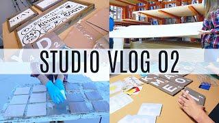 Studio Vlog 02 | Work on 17 Etsy Orders | Wood Signs & Vinyl Decals