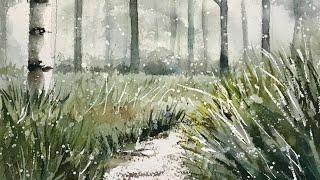 How To Paint Trees & Grasses In Watercolour Landscapes