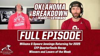 Sooners Get Good News: Williams & Spears-Jennings Announce 2025 Return + CFP Quarterfinals Recaps