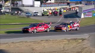 FULL BATTLE: Kostecki and van Gisbergen's dramatic race to the flag | Supercars 2023