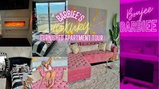 HIGH RISE LUXURY APARTMENT TOUR FURNISHED | GIRLY AESTHETICS | BOUJEE BARBIEE