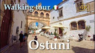 Ostuni (Puglia), Italy【Walking Tour】History in Subtitles - 4K