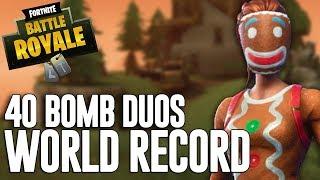 40 Bomb Duos!!! - PC WORLD RECORD - Fortnite Battle Royale Gameplay - Ninja