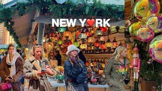 [4K]NYC Christmas WalkUnion Square Holiday Market, SERRA at Eataly & Salswee  | Nov 2024