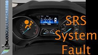 Ford Focus Airbag Light Lit On or Flashing - Easy & Cheap Fix - 2012 2013 2014 2015 2016 2017 2018
