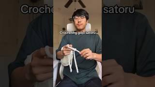 Crocheting gojo satoru from jujutsu kaisen  #crochet