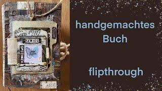 Junk Journal flipthrough handgemachtes Buch Mixed Media, außergewöhnlich, Vintage, Tim Holtz