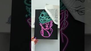 Neon effect  #art #craftideas #craftprojects #satisfying