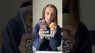 Pack vs produce and the question is: Do you eat kiwi with our without the skin?  #veefriends