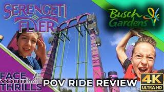 Serengeti Flyer Kids POV Ride Review Face Your Thrills Busch Gardens Tampa FL