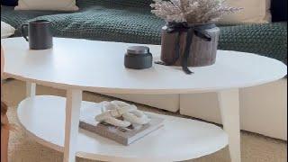 NAVREX Coffee Table, Large Mid Century Modern Oval Coffee Table with Storage Shelf Review