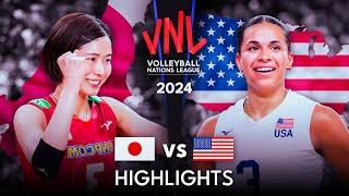  JAPAN vs USA  | Highlights | Women's VNL 2024