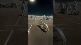 Moon Dreams: AI-Generated Astronaut Cycling on the Lunar Surface  #ai #aigenerated #aiexploration