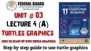 Lecture 4(A): Python turtle graphics | How to start up with python turtle graphics