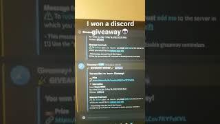 I won a discord giveaway...