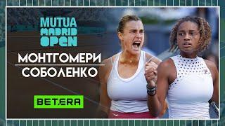 WTA Мадрид  Робин Монтгомери - Арина Соболенко  Теннис | Прогнозы