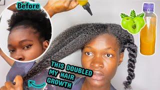 Grow thicker and longer hair | only two ingredients | twice a week for double hair growth !