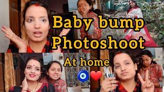 Baby bump photoshoot ️ makeup kaisa lga?? #maithili #photoshoot #babybump #ytvideo