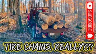 Tire CHAINS and LOG TRUCKS!!! Do they ACTUALLY work??? #180