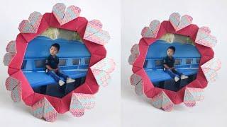 How to Make Easy and Beautiful Photo Frame with Paper || Easy Photo Frame with Paper