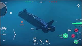 Extreme clutch in Morden War ships, playing with CN Type 096 Submarine Gameplay vodieo ️