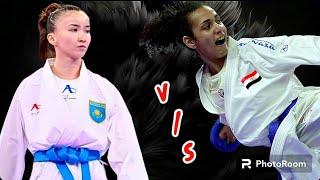 Moldir Zhangbyrbay  ( VS ) Reem Ahmed Salama  | Karate 1 Premier League , Fukuoka Japan 2023 