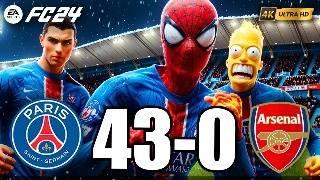 FIFA 24 RONALDO, MESSI, SPIDERMAN, ALL STARS | PSG 43-0 ARSENAL