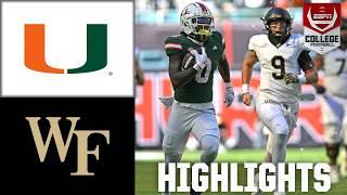 Wake Forest Demon Deacons vs. Miami Hurricanes | Full Game Highlights | ESPN College Football