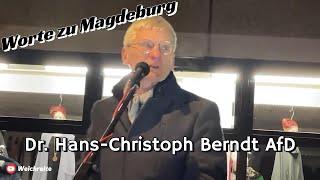 Dr. Hans Christoph Berndt AfD ["Es reicht" Magdeburg mahnt, Cottbus 30.12.24]