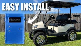 How To Install DC Converter on Golf Cart | 48v to 12V Power Converter | Accessory Power Supply