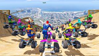 Rainbow Spiderman vs Longest Ramp in GTA 5 - Jumping from Highest in GTA 5 #1