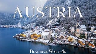 Austria 4K – Hallstatt’s Winter Wonderland of Snowy Peaks and Tranquil Beauty - Piano Relaxing