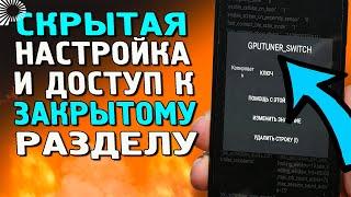 Доступ к скрытым настройкам графики телефона и к закрытым разделам приложения SetEdit