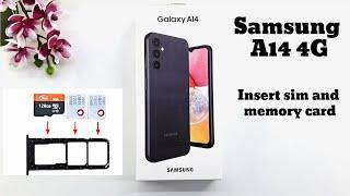 Samsung A14 How to insert sim and memory card
