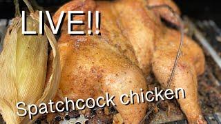 Spatchcock Chicken Live cook/ CampChef Pro Lux