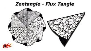 #2 Zentangle Pattern Flux tangle | Zendoodle | How to | JK Arts 1909