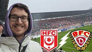 BRISANTES OSTDUELL KURZ VOR ABBRUCH  | PYRO & 2× ROT | Hallescher FC vs. BFC Dynamo Stadionvlog