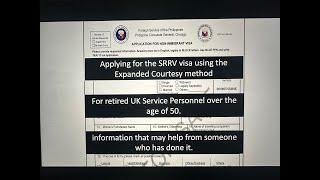 Applying for the SRRV Expanded Courtesy visa