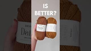 Which yarn is better? Drops Daisy or Sandnes Garn Double Sunday? #shorts #yarn