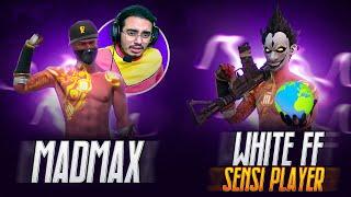 White FF Sensi Player  Defeated NG Madmax ? WHITE FF= Hacker? | Garena Free Fire