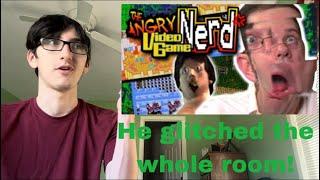 HE GLITCHED THE WHOLE ROOM! Game Glitches - Angry Video Game Nerd reaction