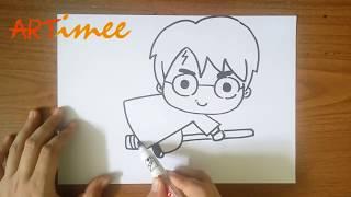 How to Draw Chibi Harry Potter ( Step by Step )