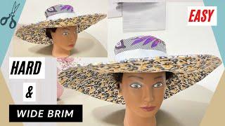 HARD BRIM SUN HAT || Wide Stiff Brim Sun Hat DIY || Summer Hat Tutorial