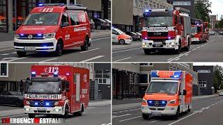 [FEUER SOS - ALARMIERUNG] ELW + Basiszug + RTW & NEF BF Aachen FW 1