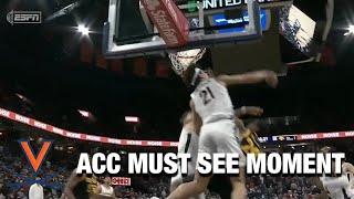 Kadin Shedrick's Blocked Shot Gets Virginia Fans On Their Feet  | Must See Moment