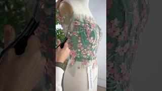 Making a corset embroidery floral midi dress #fashion #corset #creative #promdress