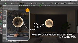 How to make moon backlit effect in DIALux Evo