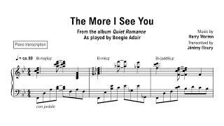 Beegie Adair - The More I See You - Piano transcription