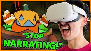 Narrator SCARES Players in AMONG US VR  (HALLOWEEN UPDATE)